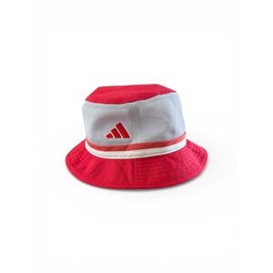 Adidas Womens Mesh All-around brim Golf Cotton Bucket Hat One Size Red White NEW